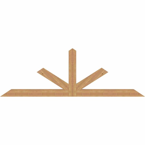 Ekena Millwork Saratoga Timber Gable Bracket, Western Red Cedar, 108"W x 36"H x 3 1/2"D x 5 1/2"F, 8/12 Pitch GBW108X36X0406SAR00SWR - main